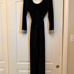 Elegant Black Jumpsuit with Silver Accents